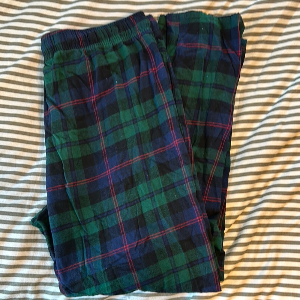 Men's XL TALL Green and Blue Plaid Pajama Pants